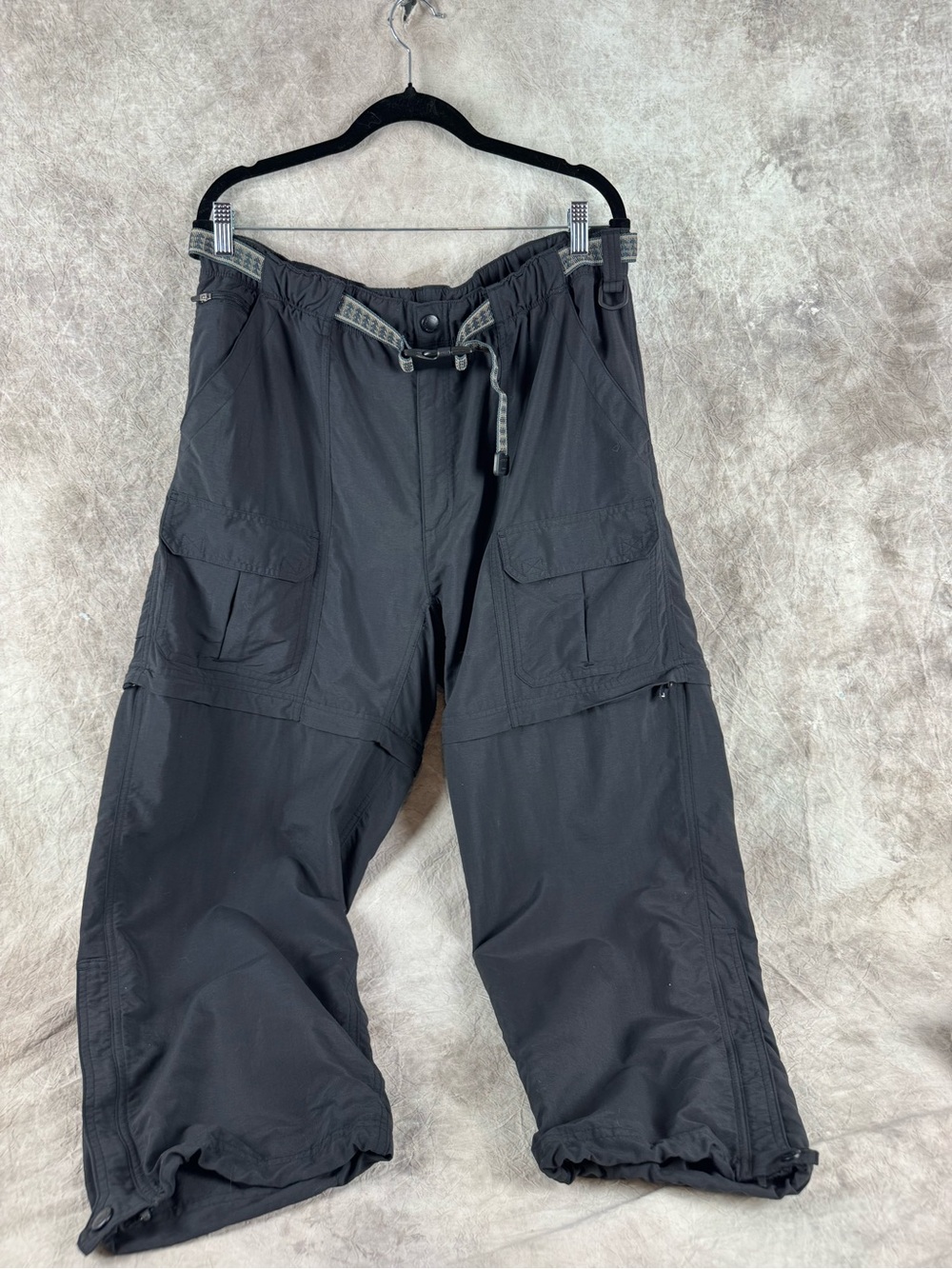 L.L. Bean Black Women's Cargo Convertible Pants Shorts 20P Hiking Camping